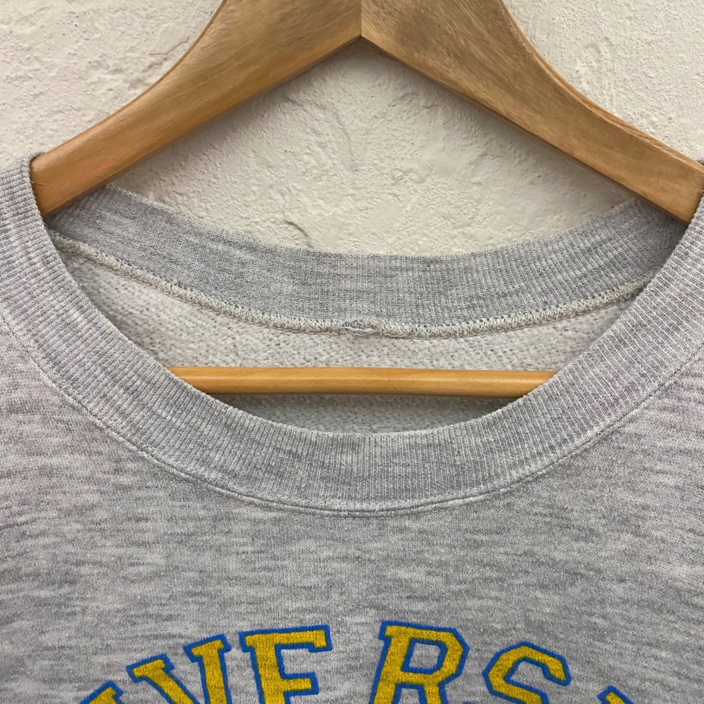 Vintage 90s University of Aruba Sweatshirt Gray Pullover Mens M - Picture 3 of 6